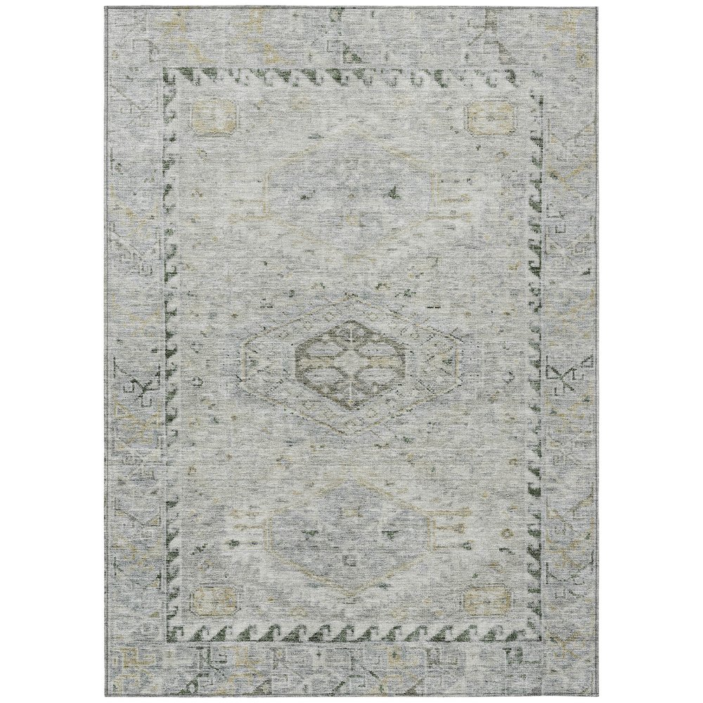 Machine Washable Indoor/Outdoor Chantille ACN2357 Brown 9' x 12' Rug. Picture 1