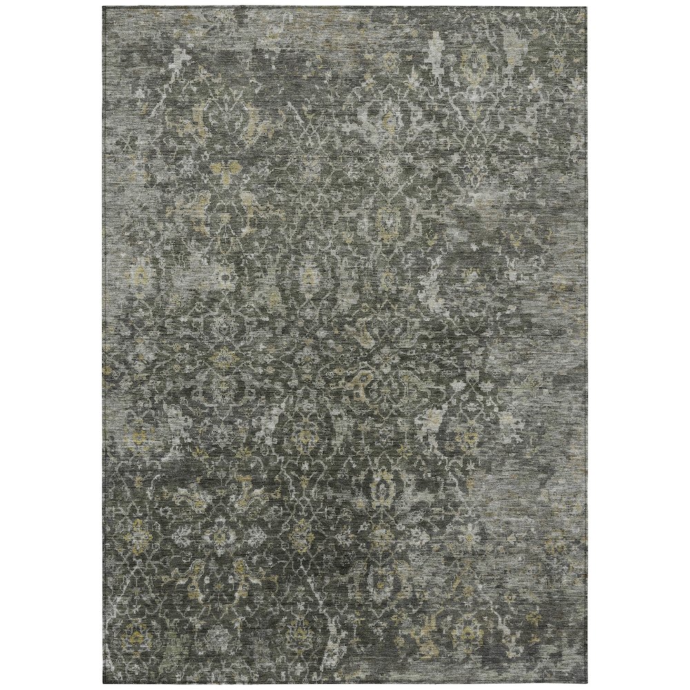 Machine Washable Indoor/Outdoor Chantille ACN2359 Gray 9' x 12' Rug. Picture 1