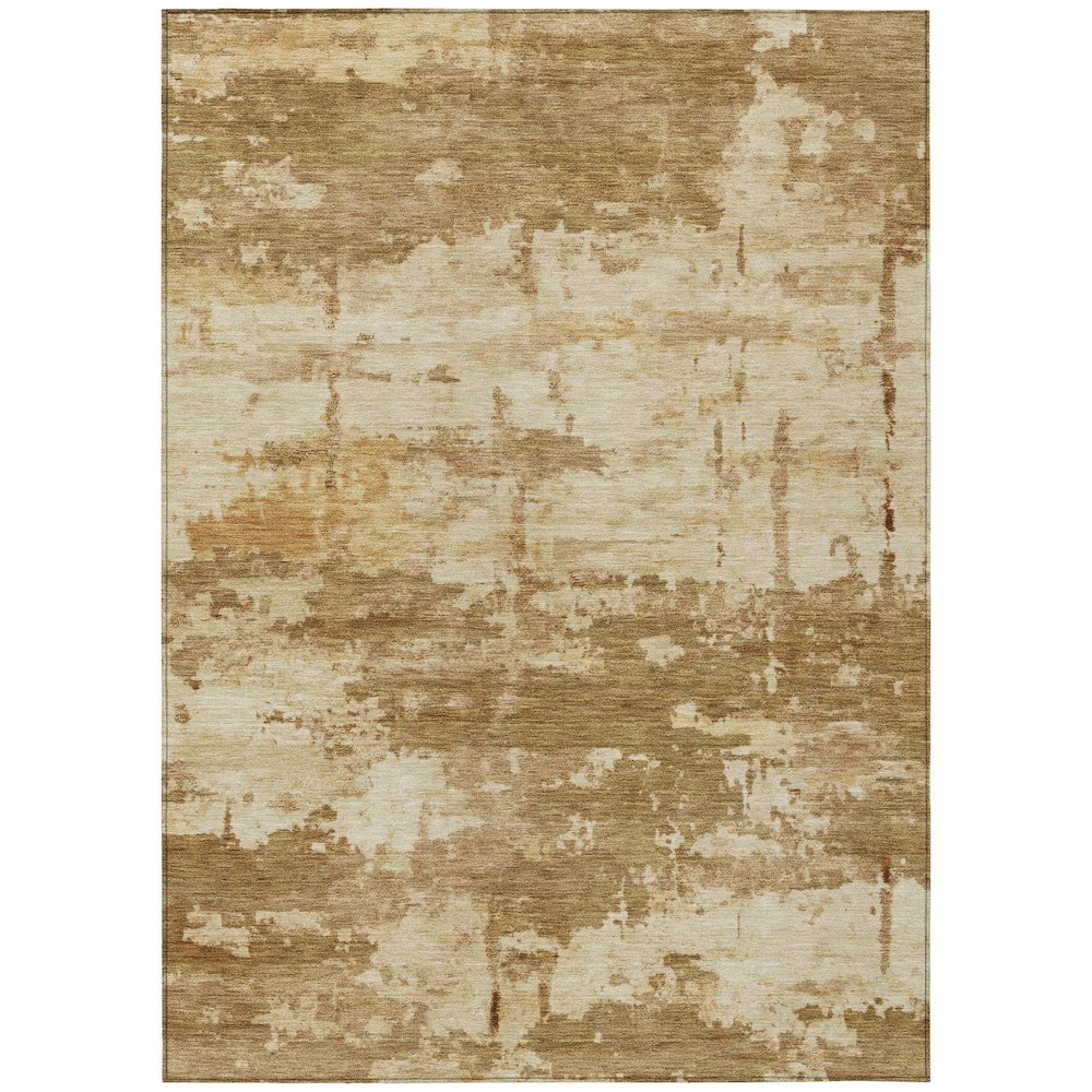 Machine Washable Indoor/Outdoor Chantille ACN2362 Brown 9' x 12' Rug. Picture 1