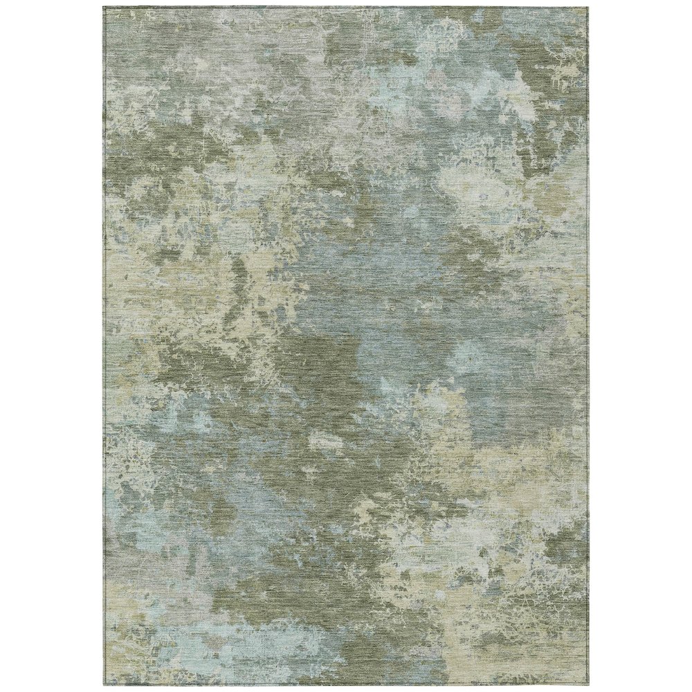 Machine Washable Indoor/Outdoor Chantille ACN2364 Green 9' x 12' Rug. Picture 1