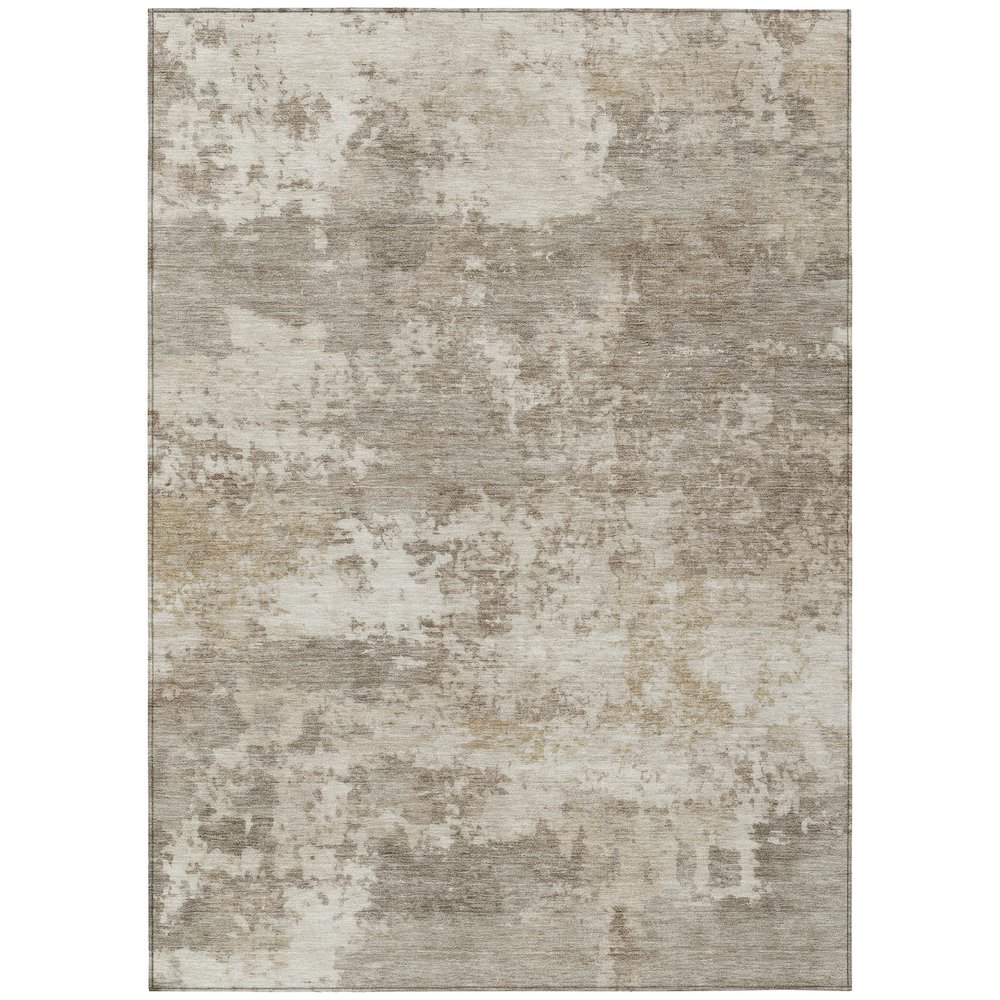 Machine Washable Indoor/Outdoor Chantille ACN2366 Brown 9' x 12' Rug. Picture 1