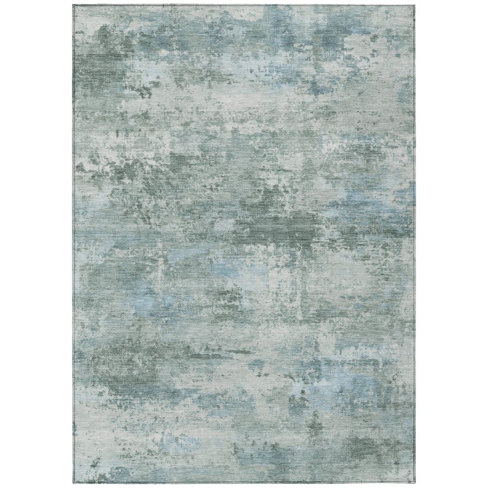 Machine Washable Indoor/Outdoor Chantille ACN2370 Green 9' x 12' Rug. Picture 1
