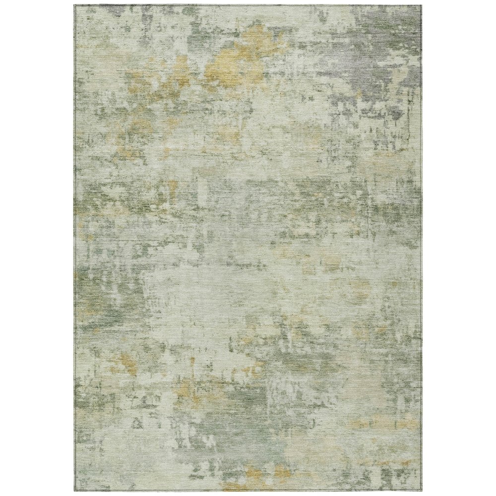 Machine Washable Indoor/Outdoor Chantille ACN2371 Green 9' x 12' Rug. Picture 1