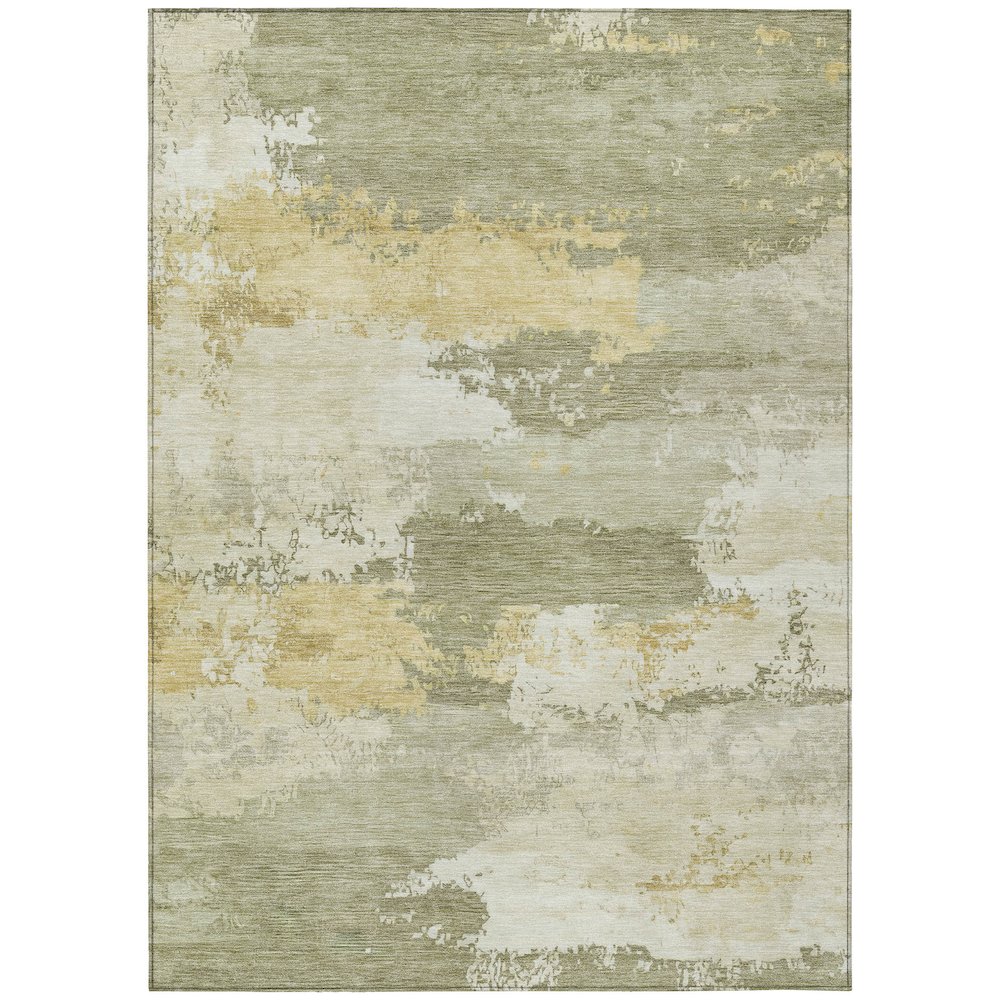 Machine Washable Indoor/Outdoor Chantille ACN2372 Green 9' x 12' Rug. Picture 1