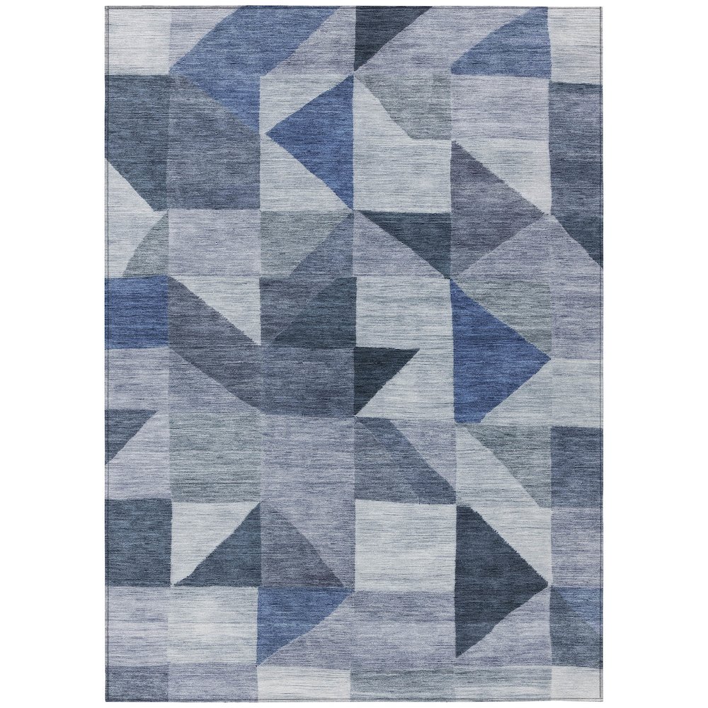 Machine Washable Indoor/Outdoor Chantille ACN2373 Blue 9' x 12' Rug. Picture 1
