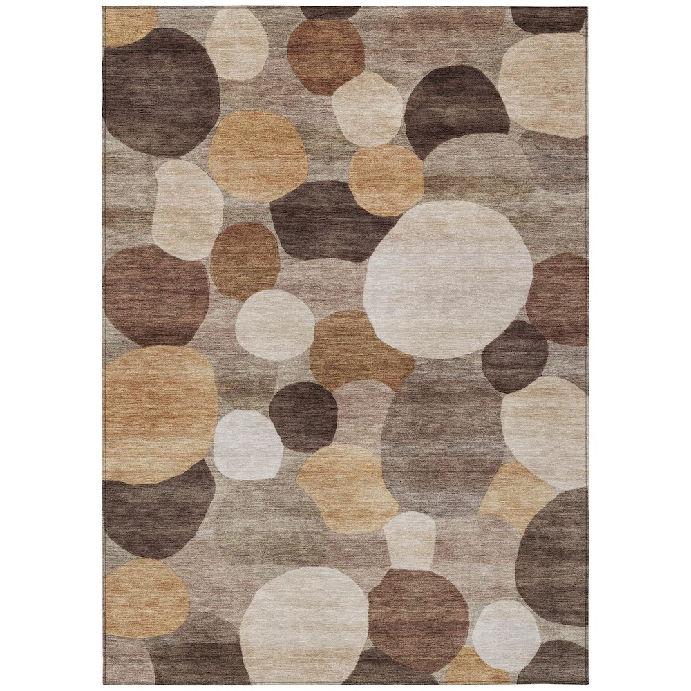 Machine Washable Indoor/Outdoor Chantille ACN2375 Brown 9' x 12' Rug. Picture 1