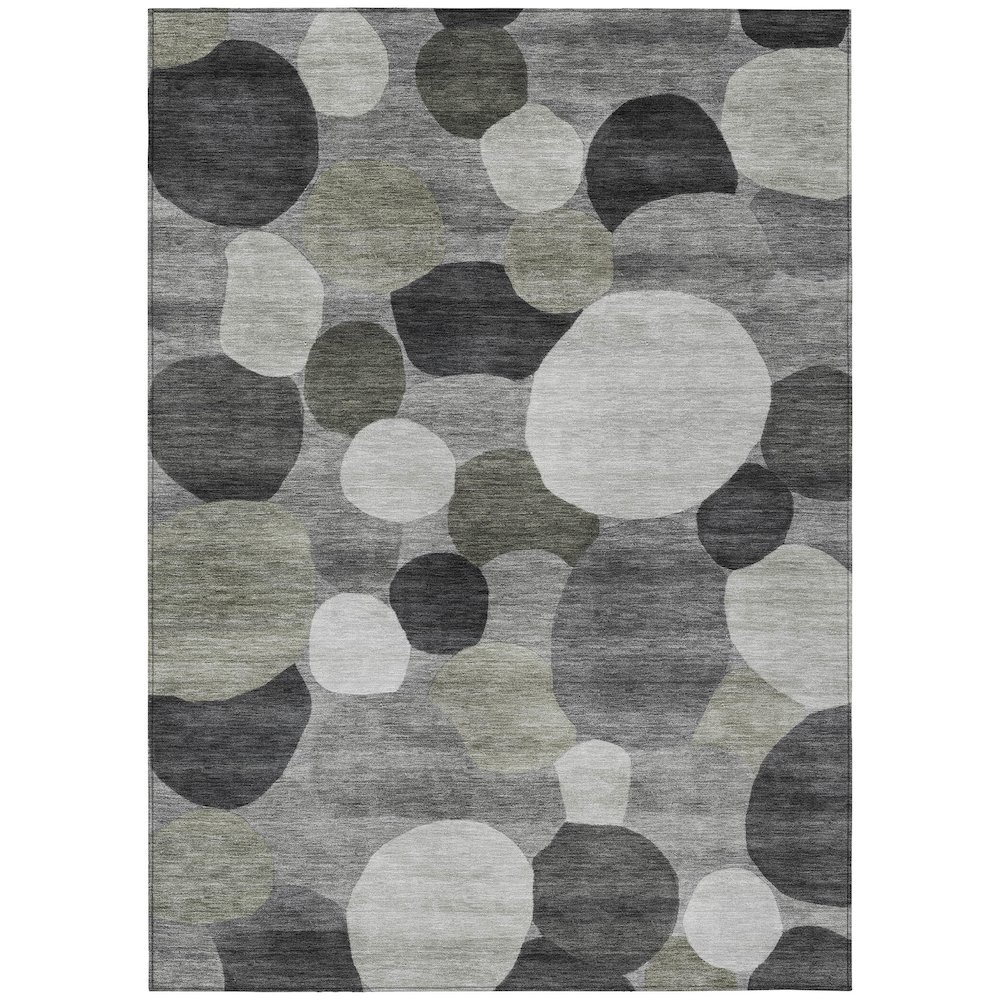 Machine Washable Indoor/Outdoor Chantille ACN2375 Gray 9' x 12' Rug. Picture 1