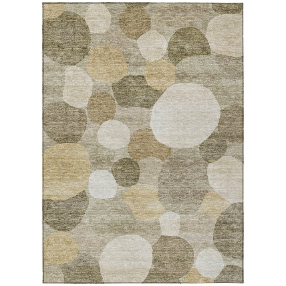 Machine Washable Indoor/Outdoor Chantille ACN2375 Brown 9' x 12' Rug. Picture 1