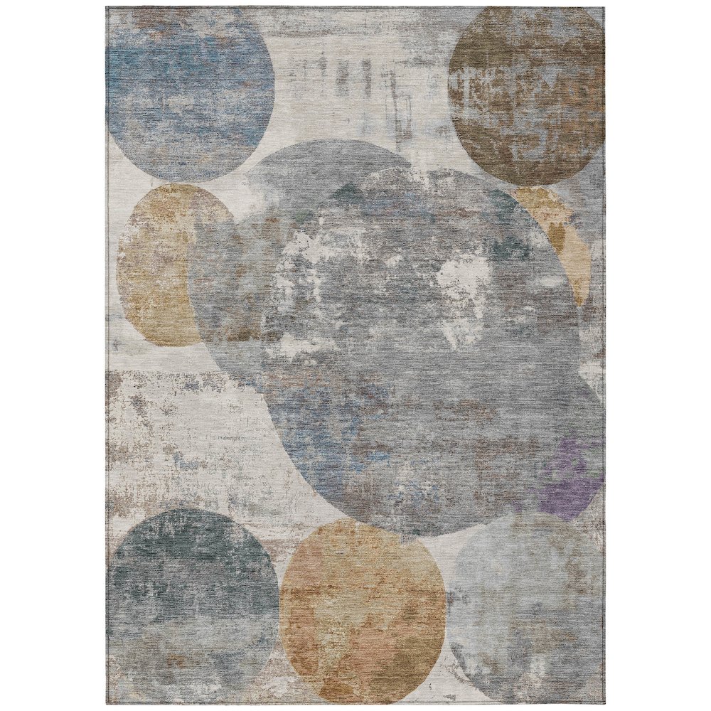 Machine Washable Indoor/Outdoor Chantille ACN2381 Brown 9' x 12' Rug. Picture 1