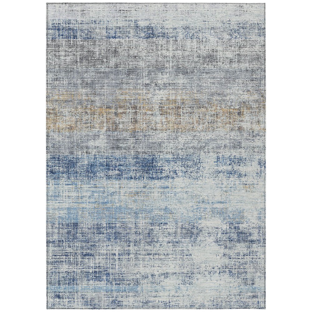 Machine Washable Indoor/Outdoor Chantille ACN2388 Blue 9' x 12' Rug. Picture 1