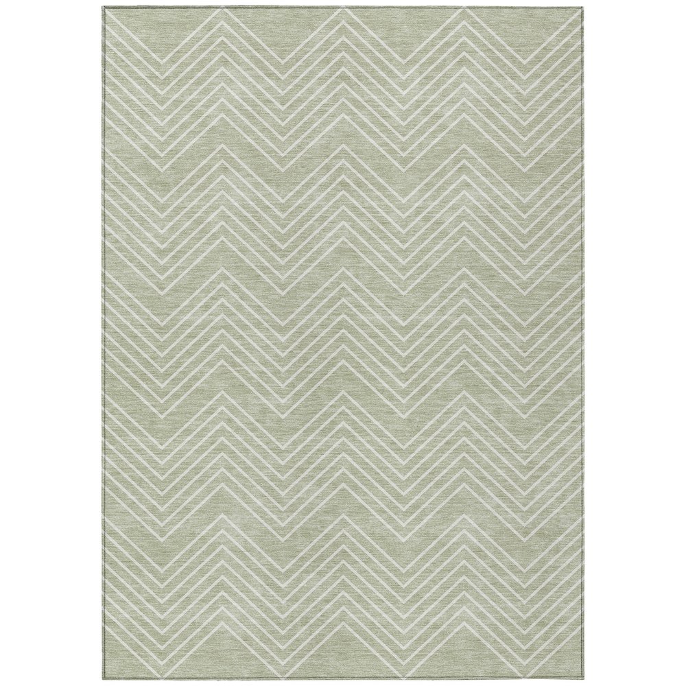 Machine Washable Indoor/Outdoor Chantille ACN2390 Green 9' x 12' Rug. Picture 1