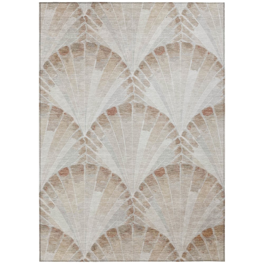 Machine Washable Indoor/Outdoor Chantille ACN2401 Brown 9' x 12' Rug. Picture 1