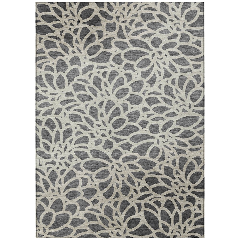 Machine Washable Indoor/Outdoor Chantille ACN2412 Gray 9' x 12' Rug. Picture 1