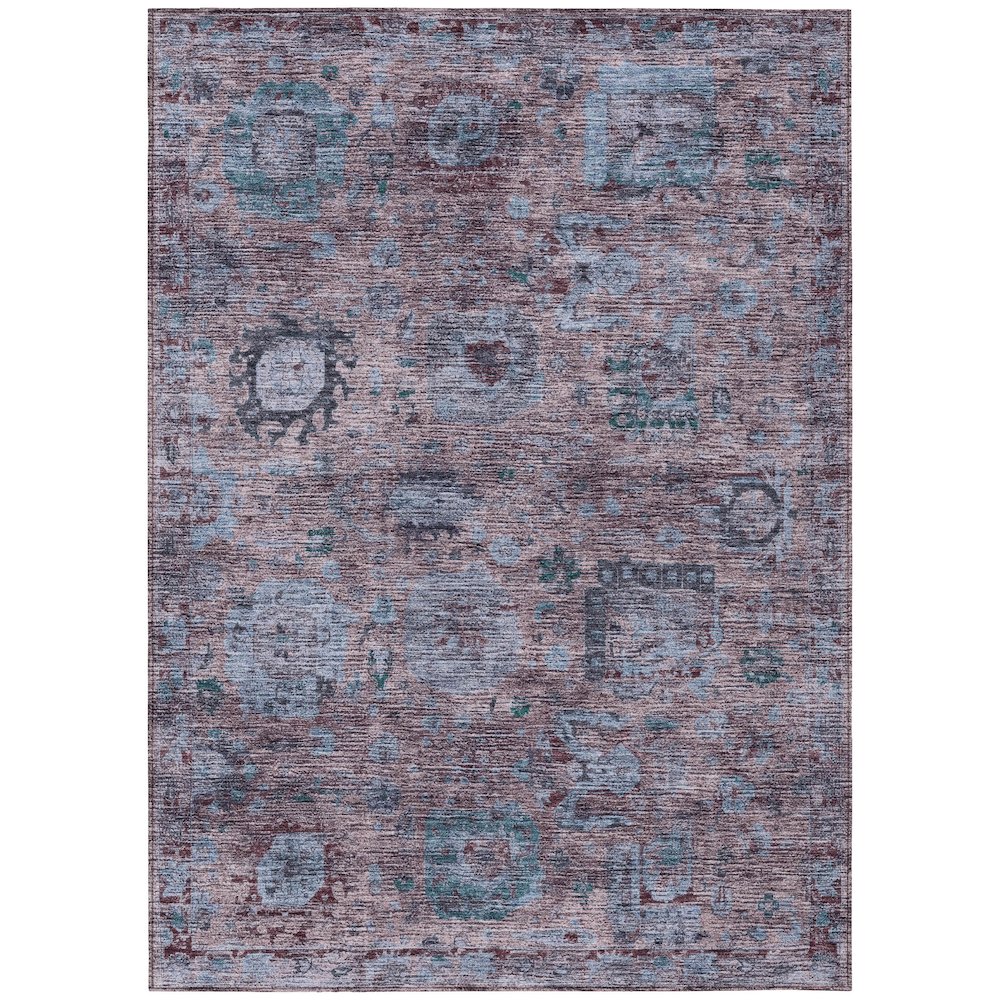 Machine Washable Indoor/Outdoor Chantille ACN2429 Purple 9' x 12' Rug. Picture 1