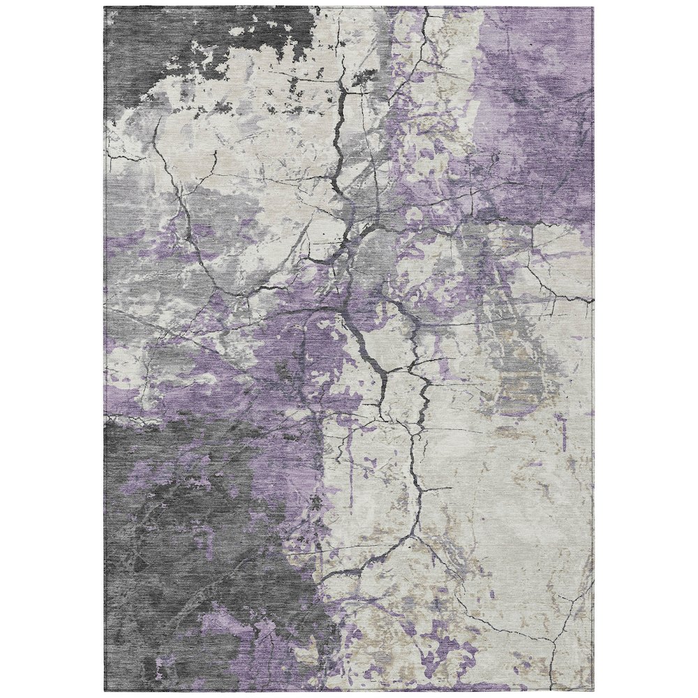 Machine Washable Indoor/Outdoor Chantille ACN2431 Purple 9' x 12' Rug. Picture 1