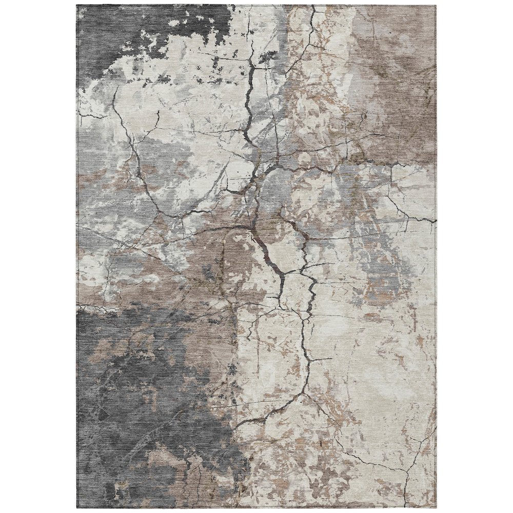 Machine Washable Indoor/Outdoor Chantille ACN2431 Brown 9' x 12' Rug. Picture 1