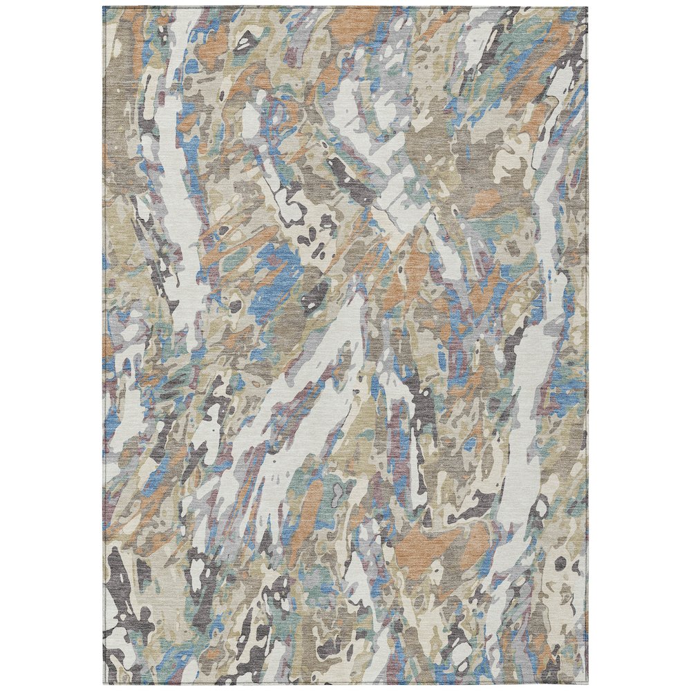 Machine Washable Indoor/Outdoor Chantille ACN2441 Ivory 9' x 12' Rug. Picture 1