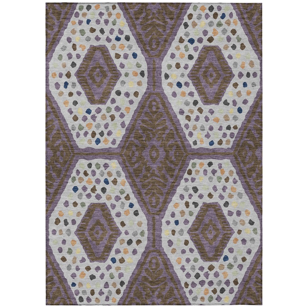 Machine Washable Indoor/Outdoor Chantille ACN2457 Purple 9' x 12' Rug. Picture 1