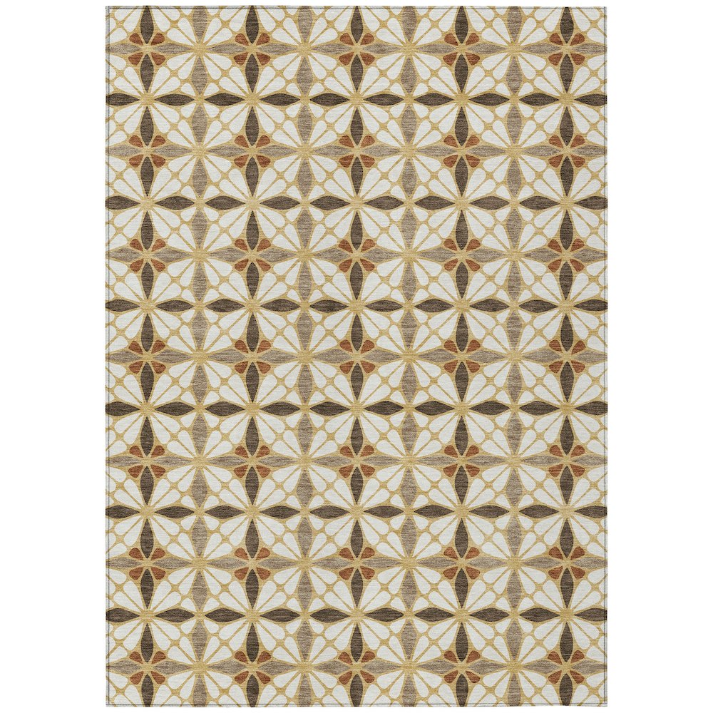 Machine Washable Indoor/Outdoor Chantille ACN2469 Gold 9' x 12' Rug. Picture 1