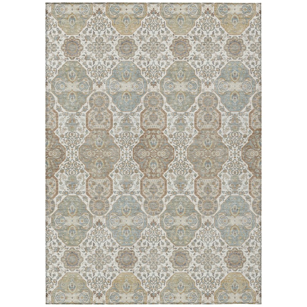 Machine Washable Indoor/Outdoor Chantille ACN2484 Ivory 9' x 12' Rug. Picture 1