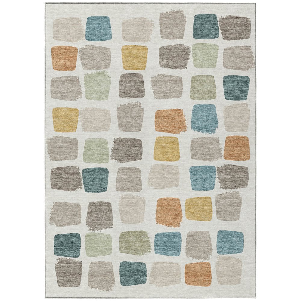 Machine Washable Indoor/Outdoor Chantille ACN2501 Ivory 9' x 12' Rug. Picture 1