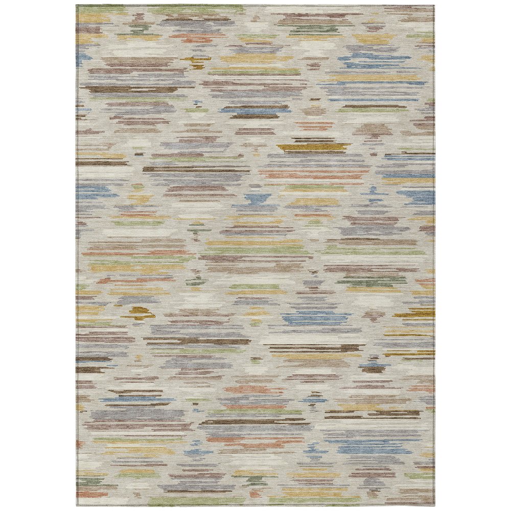Machine Washable Indoor/Outdoor Chantille ACN2502 Brown 9' x 12' Rug. Picture 1