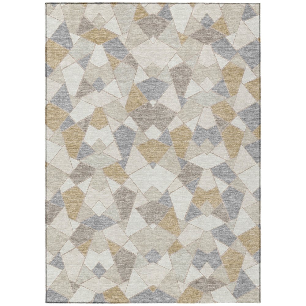 Machine Washable Indoor/Outdoor Chantille ACN2504 Ivory 9' x 12' Rug. Picture 1
