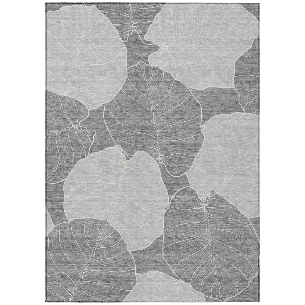 Machine Washable Indoor/Outdoor Chantille ACN2506 Gray 9' x 12' Rug. Picture 1
