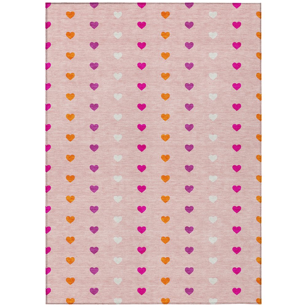Machine Washable Indoor/Outdoor Chantille ACN2510 Pink 9' x 12' Rug. Picture 1