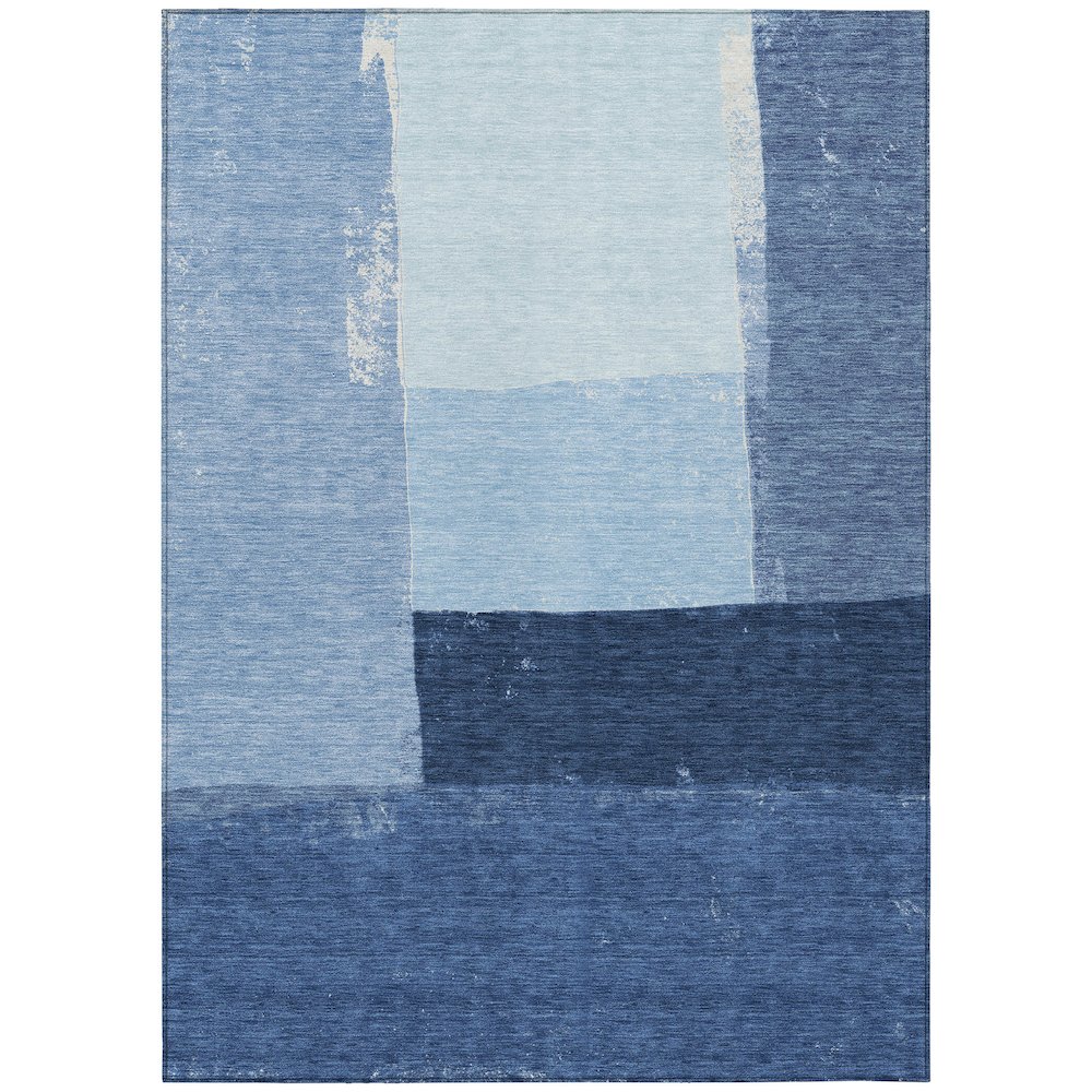 Machine Washable Indoor/Outdoor Chantille ACN2511 Blue 9' x 12' Rug. Picture 1