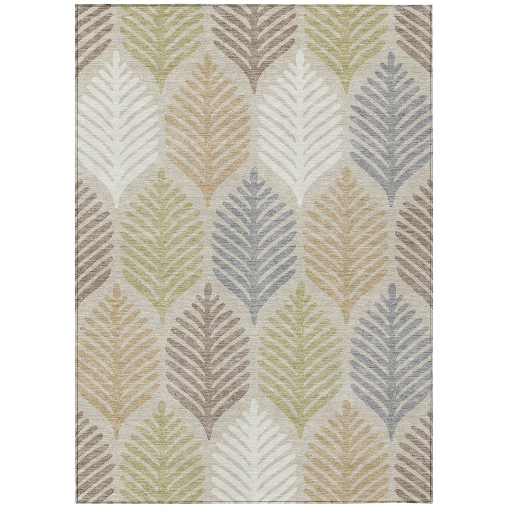 Machine Washable Indoor/Outdoor Chantille ACN2515 Brown 9' x 12' Rug. Picture 1