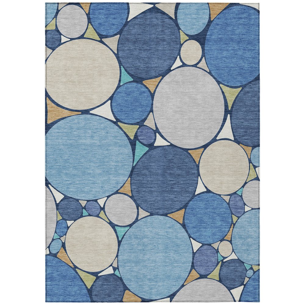 Machine Washable Indoor/Outdoor Chantille ACN2516 Blue 9' x 12' Rug. Picture 1
