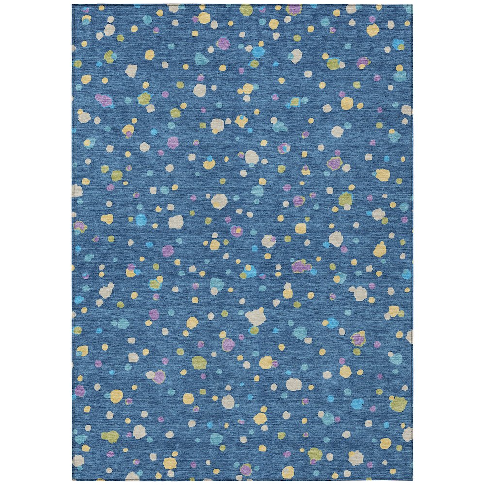 Machine Washable Indoor/Outdoor Chantille ACN2518 Blue 9' x 12' Rug. Picture 1