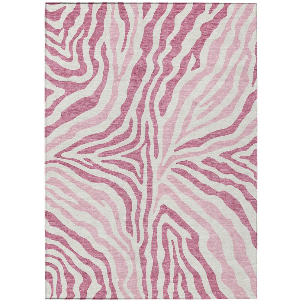 Machine Washable Indoor/Outdoor Chantille ACN2523 Pink 9' x 12' Rug. Picture 1