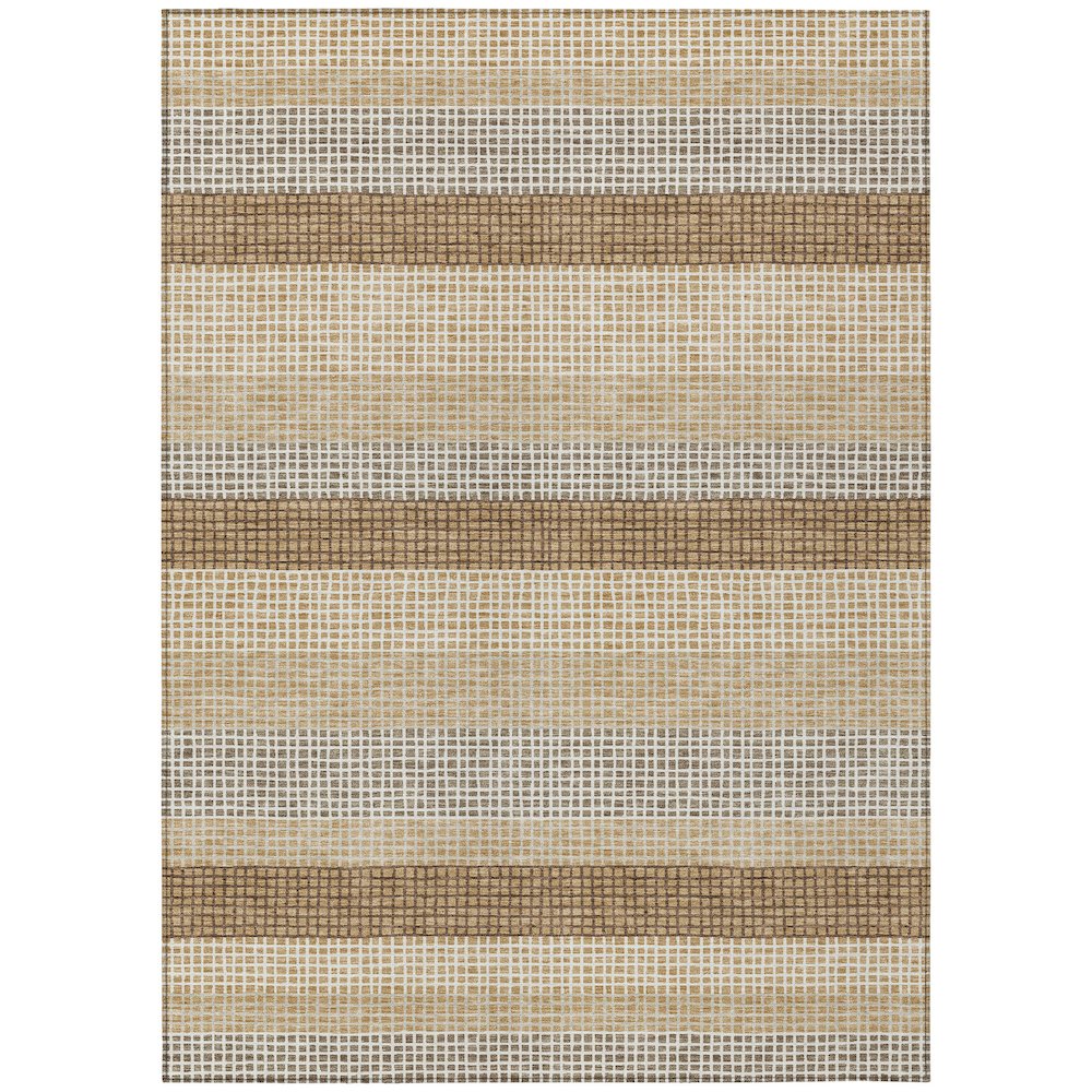 Machine Washable Indoor/Outdoor Chantille ACN2530 Gold 9' x 12' Rug. Picture 1