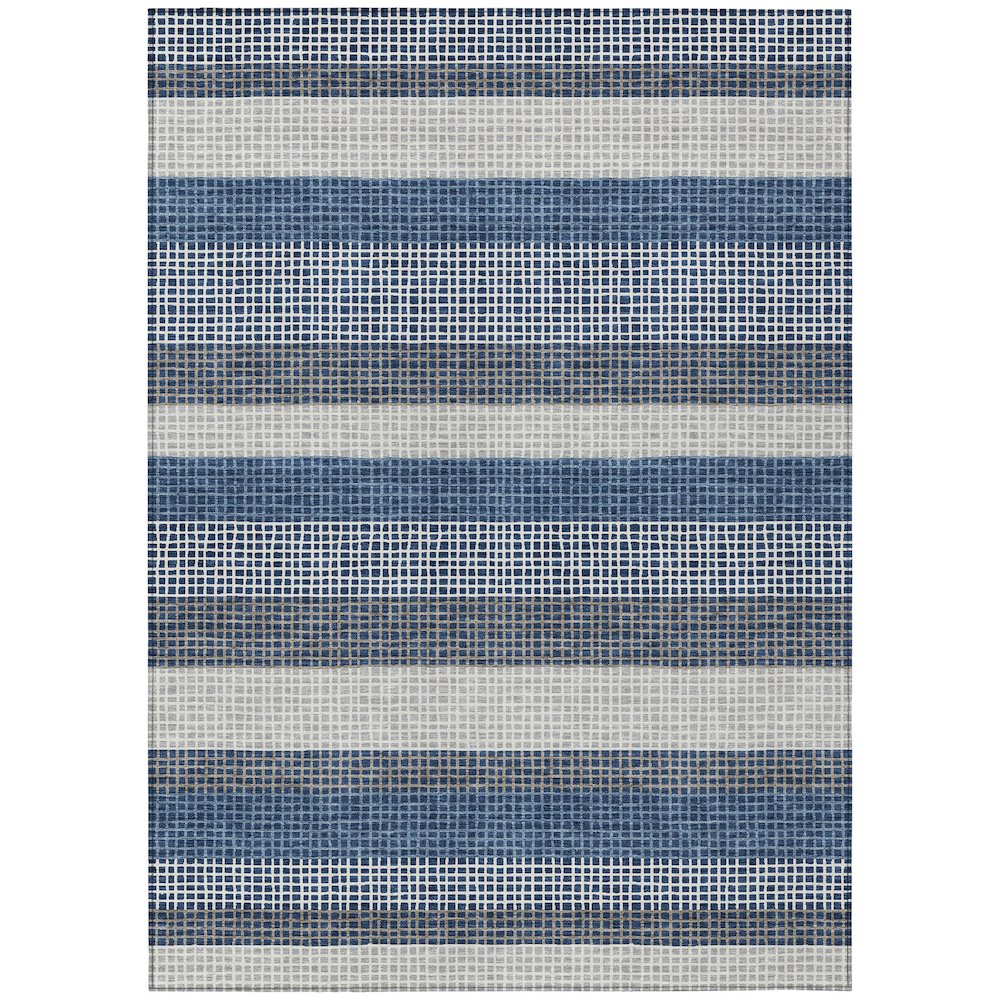 Machine Washable Indoor/Outdoor Chantille ACN2530 Blue 9' x 12' Rug. Picture 1