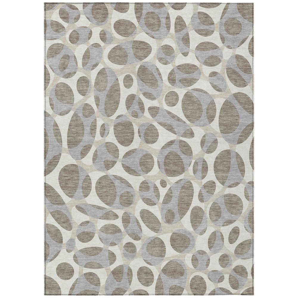 Machine Washable Indoor/Outdoor Chantille ACN2536 Brown 9' x 12' Rug. Picture 1