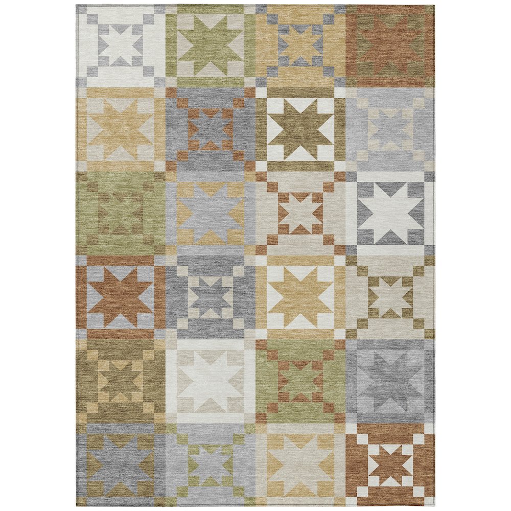 Machine Washable Indoor/Outdoor Chantille ACN2538 Gray 9' x 12' Rug. Picture 1