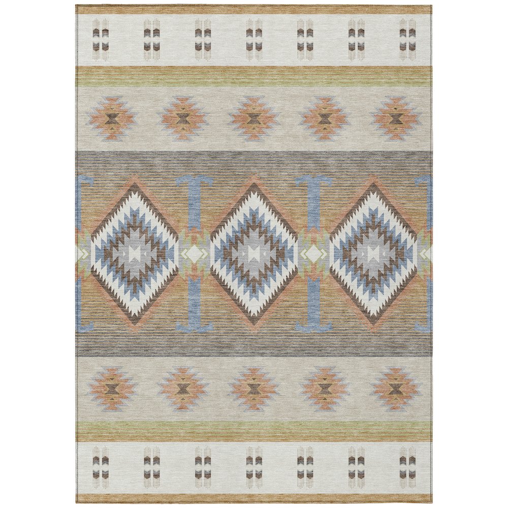 Machine Washable Indoor/Outdoor Chantille ACN2541 Ivory 9' x 12' Rug. Picture 1