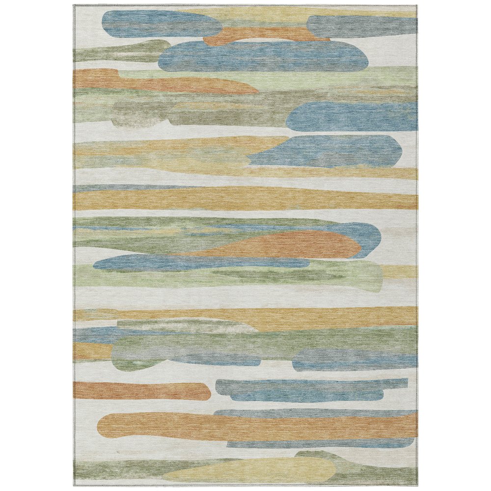 Machine Washable Indoor/Outdoor Chantille ACN2542 Ivory 9' x 12' Rug. Picture 1