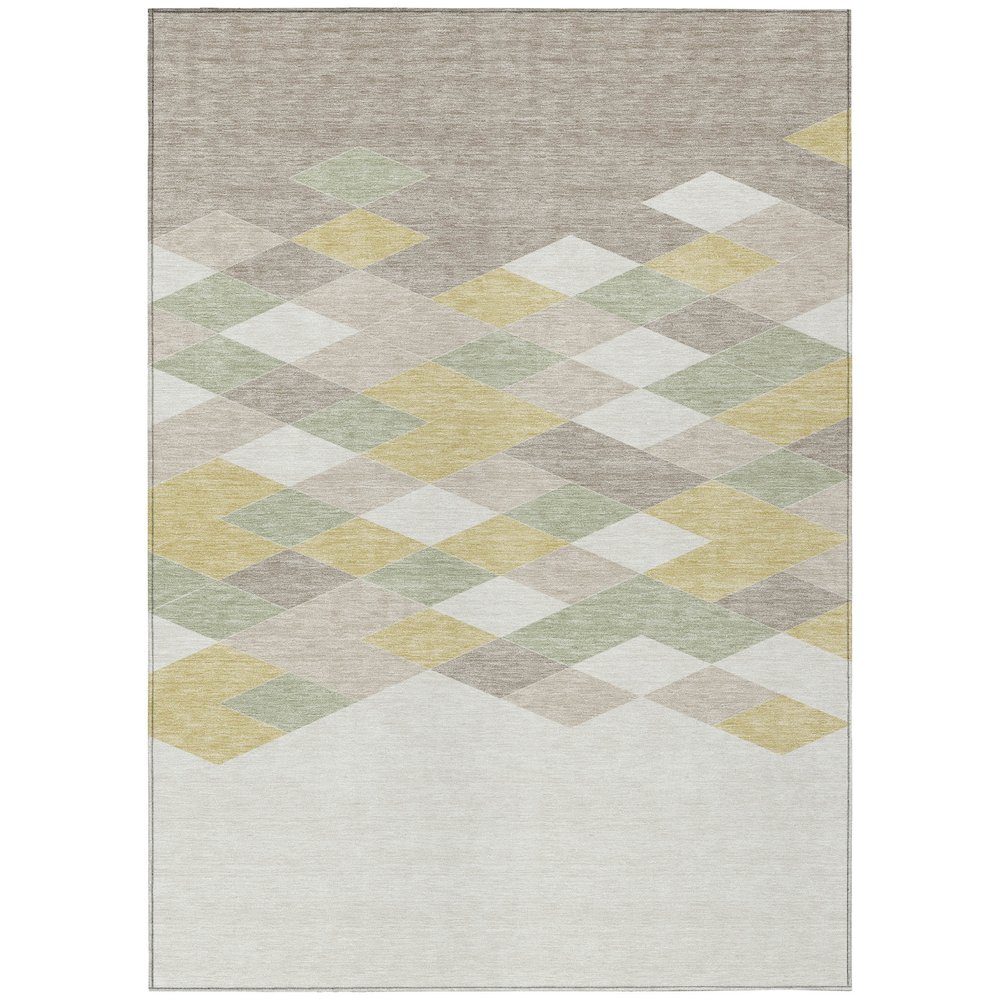 Machine Washable Indoor/Outdoor Chantille ACN2555 Ivory 9' x 12' Rug. Picture 1
