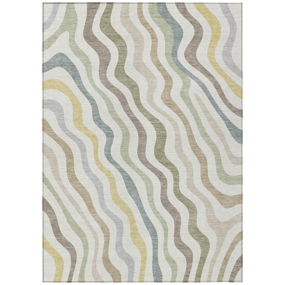 Machine Washable Indoor/Outdoor Chantille ACN2570 Ivory 9' x 12' Rug. Picture 1