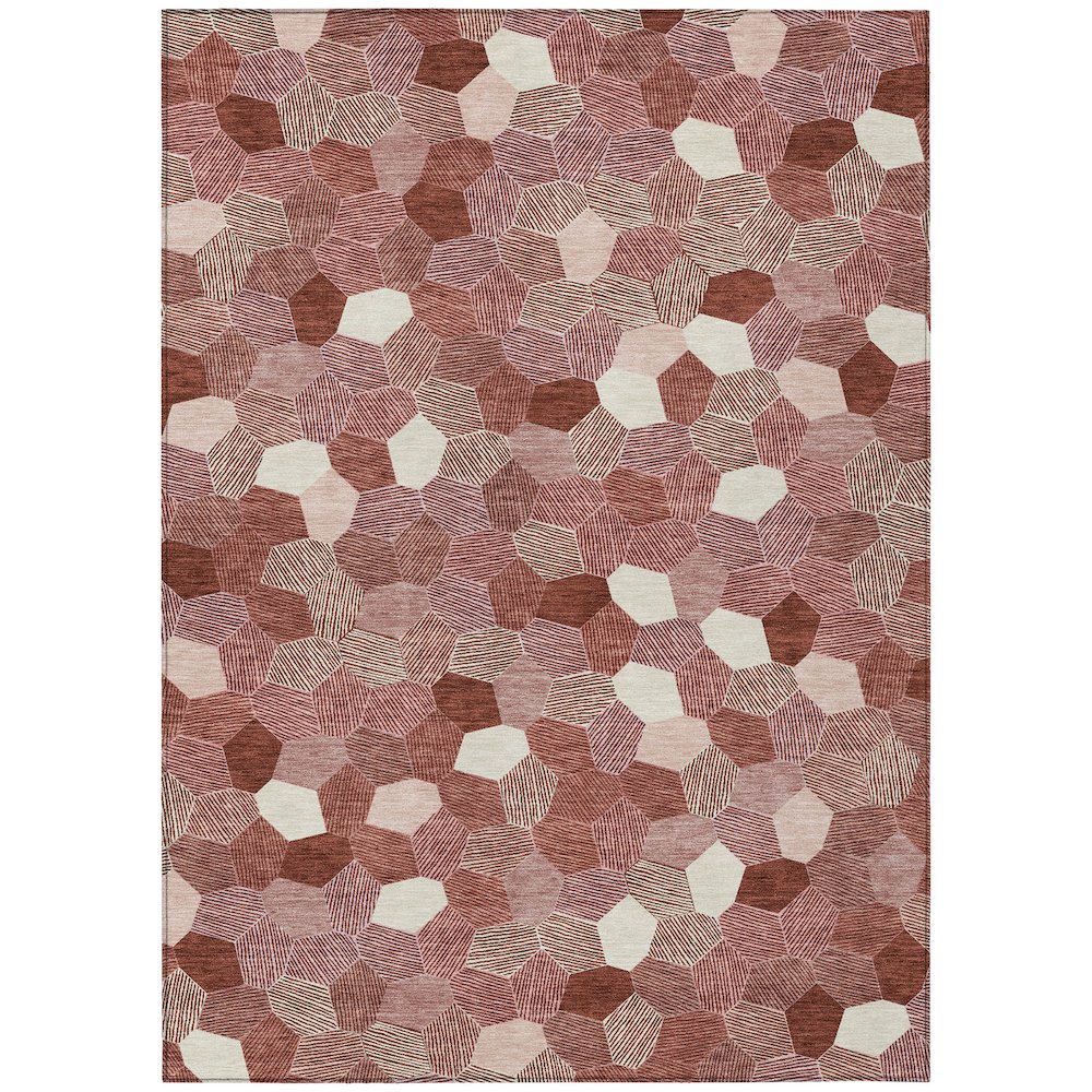 Machine Washable Indoor/Outdoor Chantille ACN2573 Red 9' x 12' Rug. Picture 1