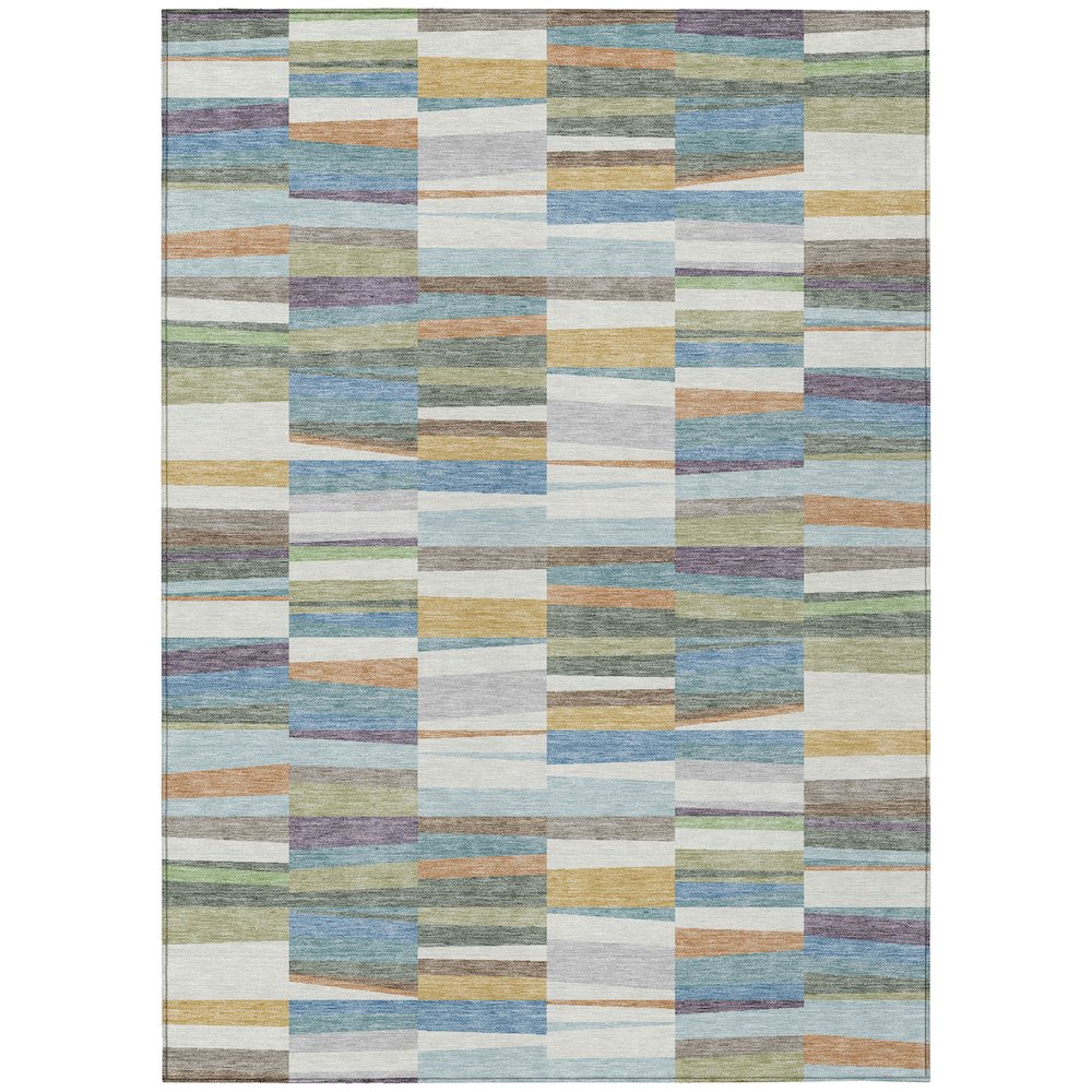 Machine Washable Indoor/Outdoor Chantille ACN2575 Blue 9' x 12' Rug. Picture 1
