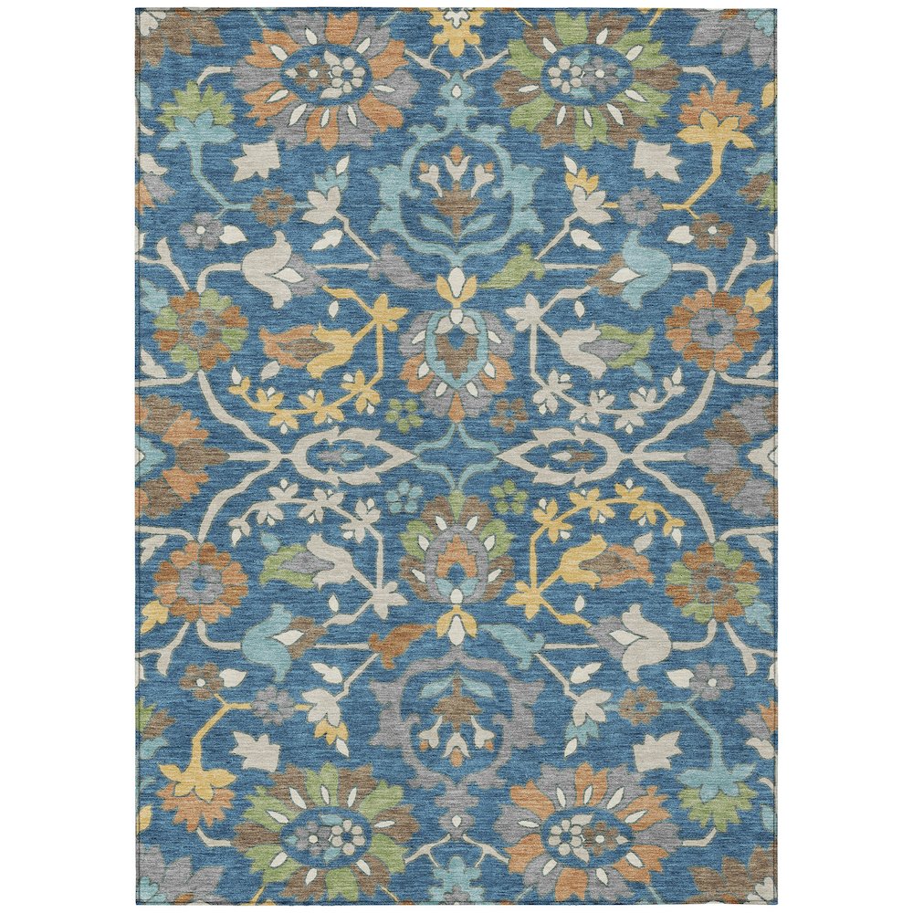 Machine Washable Indoor/Outdoor Chantille ACN2587 Blue 9' x 12' Rug. Picture 1