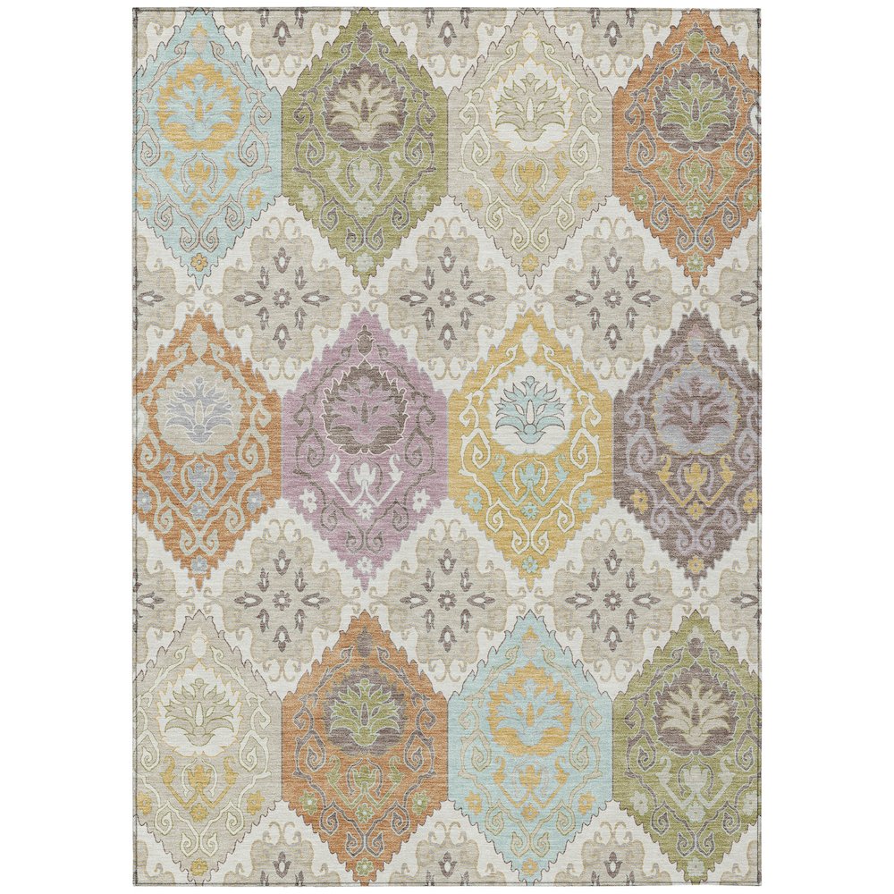 Machine Washable Indoor/Outdoor Chantille ACN2588 Ivory 9' x 12' Rug. Picture 1