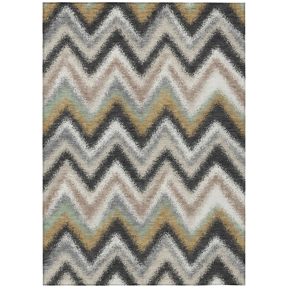 Machine Washable Indoor/Outdoor Chantille ACN2596 Gray 9' x 12' Rug. Picture 1