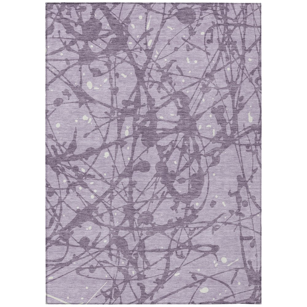 Machine Washable Indoor/Outdoor Chantille ACN2597 Purple 9' x 12' Rug. Picture 1