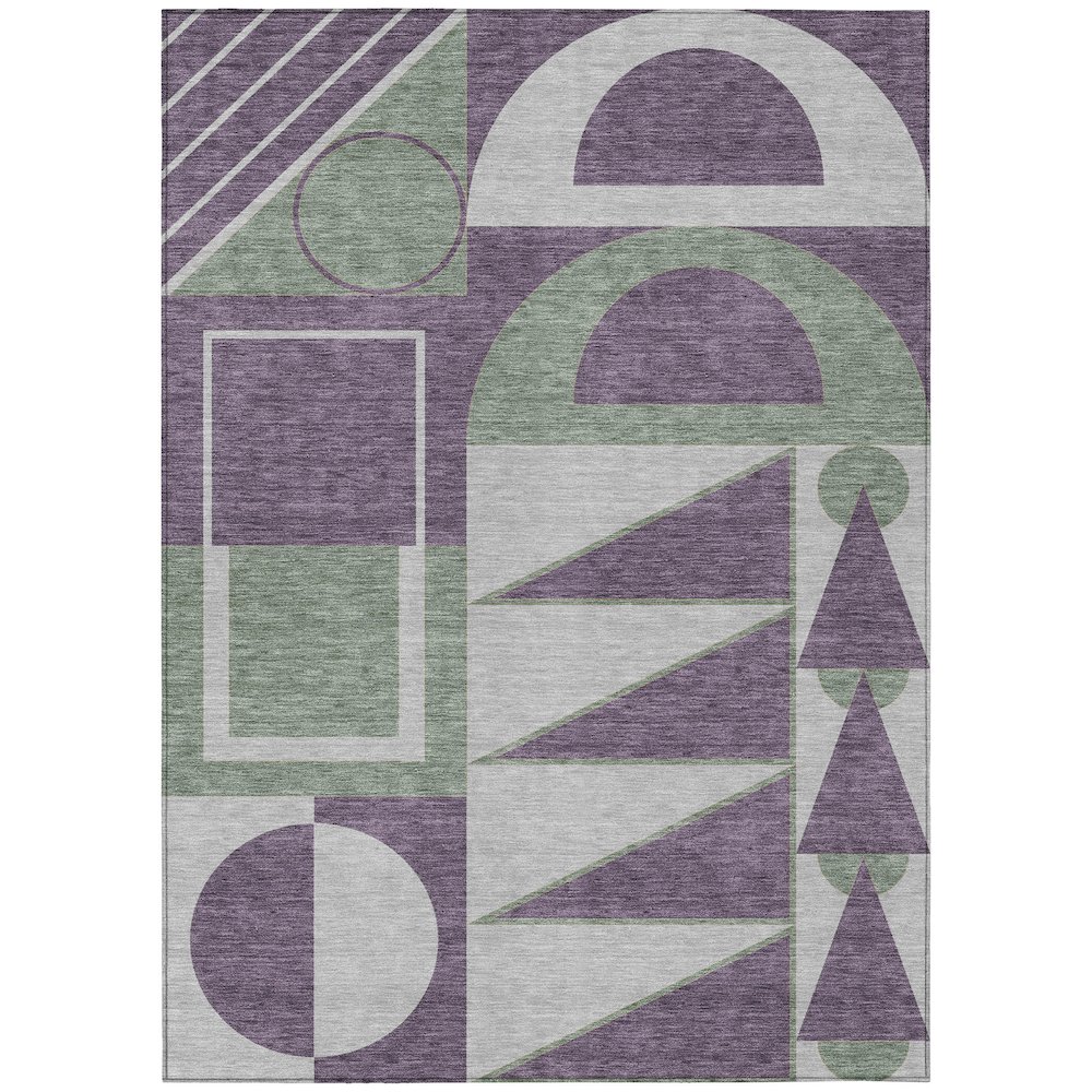 Machine Washable Indoor/Outdoor Chantille ACN2607 Purple 9' x 12' Rug. Picture 1