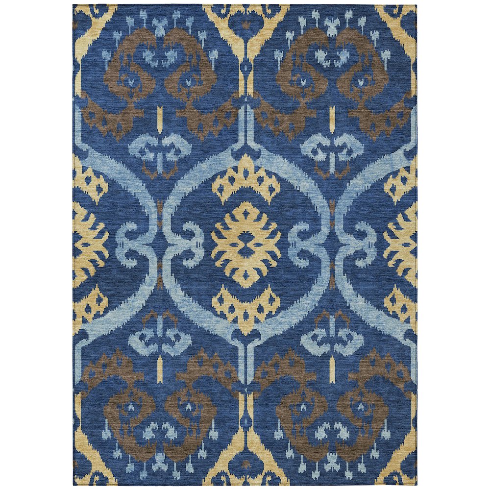 Machine Washable Indoor/Outdoor Chantille ACN2614 Blue 9' x 12' Rug. Picture 1